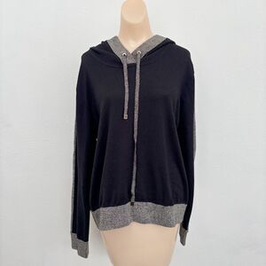 Karl Lagerfeld Paris Old Money Luxury Knit Hoodie XL Parisian Capsule Preppy